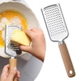 thumbnail image 2 of Plane Grater Zester - Stainless Steel & Solid Wood, for Cheese, Vegetables, Fruits, Kitchen Gadget for Home & Restaurant, 2 of 6