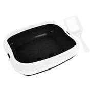 Pet-Friendly Indoor Cat Litter Solution with Breathable Materials for Control and Easy Observation, 50 cm, Black