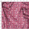 thumbnail image 4 of Soimoi Pink Modal Satin Fabric Unicorn & Floral Printed Fabric 1 Yard 42 Inch Wide, 4 of 5