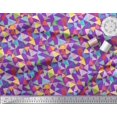 thumbnail image 2 of Soimoi Cotton Cambric Fabric Triangle Geometric Print Fabric by Yard 42 Inch Wide, 2 of 3