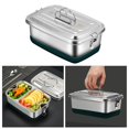 thumbnail image 4 of Bento en Acier Inoxydable pour Enfants Filles et Garçons Adulte École et Bureau, Contenant pour Collations, Grande Capacité - 2000 ml 2 Niveaux 2, 4 of 8
