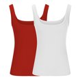 thumbnail image 3 of Plebaso 2 Pack Ribbed Tank Tops for Women Spaghetti Strap Slim Tops Scoop Neck Sleeveless Summer Tops, 3 of 4