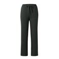 thumbnail image 4 of NECHOLOGY Women's Wide Leg Capris with Pockets and Drawstring, Dark Gray, Size S, 4 of 7