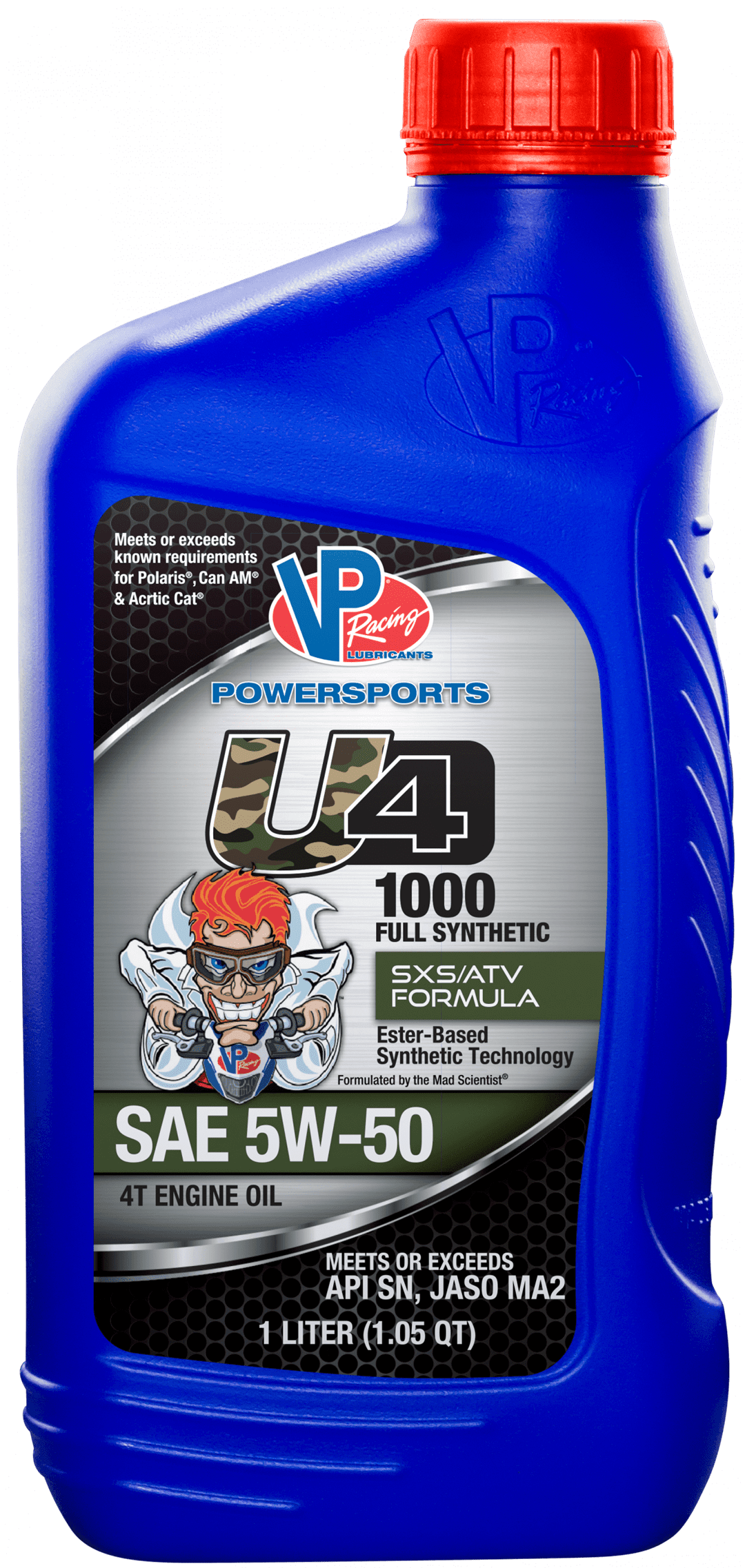 VP Racing Fuels Oil VP7165503 Powersports; SAE 5W-50; Synthetic; 1.05 Quart Bottle; Single