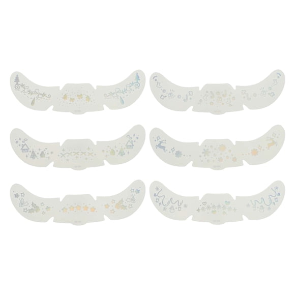 Unique Bargains 6 Pcs Christmas Style G Temporary Face Tattoo Colorful Water Film Paper PET Film