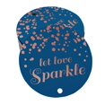 thumbnail image 1 of Inkdotpot Pack Of 100 Let Love Sparkle Wedding Favor Paper Tags Craft Real Rose Gold Foil Hang Tags, 1 of 6