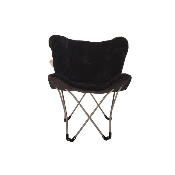 Mainstays Micro Suede Fabric Butterfly Folding Chair, Black