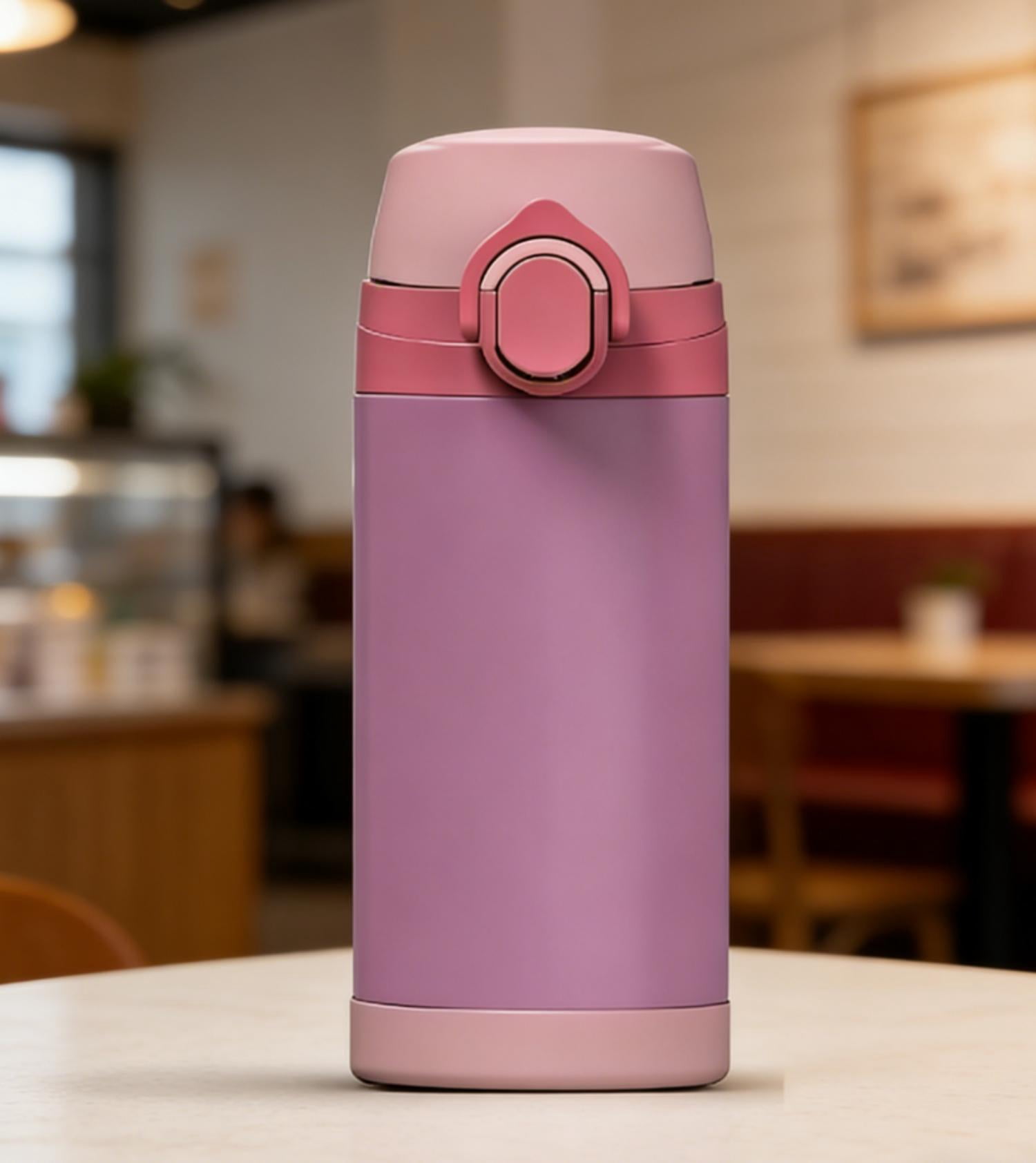 Mainstays enfants rose 12oz (355mL) en acier inoxydable isolé tasse pour filles, double mur SS304 tasse réutilisable, coupe de voyage résistante aux fuites