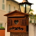 thumbnail image 2 of Rongfmy Retro Locking Mailbox Rural Wall Mount Wooden Mailbox Suggestion Box Mail, 2 of 6