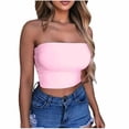 thumbnail image 1 of Tube Tops, Womens Solid Color Sports Summer Fashion Casual Tube Tops, 1 of 5