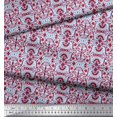 thumbnail image 2 of Soimoi Poly Georgette Fabric Damask Ethnic Printed Fabric 1 Yard 42 Inch Wide, 2 of 3
