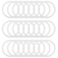thumbnail image 1 of Unique Bargains 4.6 Inch Dream Catcher Rings, 24 Pcs Plastic Macrame Wreath Floral Round Ring Hoop, White, 1 of 7
