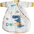 thumbnail image 1 of Baby Wearable Blankets with Detachable Sleeves Newborn Sleeping Sack Two Way Zipper, 1 of 7
