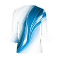 thumbnail image 5 of T-Shirt à Manches Courtes Imprimé Floral Top Dames Bleu L, 5 of 5