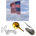 thumbnail image 4 of Bgsha Capuchon de Mât de Drapeau Rond Plaqué Or Accessoires de Mât de Drapeau Extérieur Kit, 4 of 9