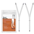 thumbnail image 1 of Hold'Em Premium Shirt Stays Ultra Soft Elastic with Extra Sturdy Strong Metal Clips Y-Style, White, 1 of 1
