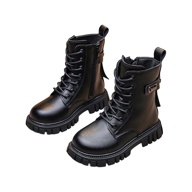 Bottes pour Filles Nœud Papillon Long Baril Cuir Princesse Mode Automne