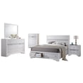 thumbnail image 1 of Chic White 5 Piece Bedroom Set with Eastern King Platform Bed, 1 of 12
