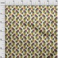 thumbnail image 2 of oneOone Viscose Chiffon Fabric Leaves & Floral Block Decor Fabric Printed BTY 42 Inch Wide, 2 of 4