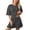 Grey, variant on Women's Pajama Sets Ladies Fashion Solid Color Loose Shorts Lounge Sets Sleepwear White M