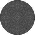 thumbnail image 1 of Ahgly Company Tapis Rond Lavable en Machine Intérieur Transitionnel Gris Foncé, 6 Pieds Rond, 1 of 7