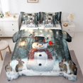 thumbnail image 1 of Xmas Snowman Bed in a Bag King Size Comforter Set 7 Pieces,Cute Rabbit Sheet Set with Comforter Merry Christmas Bedding Set,Xmas Snowflake Bed Set Cartoon Christmas Decorations, 1 of 5