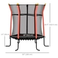 thumbnail image 3 of Soozier Trampoline pour Enfants de 63 Pouces avec Filet de Protection pour l'Intérieur, Rouge, 3 of 10