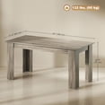 thumbnail image 2 of CoSoTower 63" Kitchen Table for 4-6 People, Dining Table with Wood Effect for Dining Room, Grey, 2 of 7