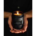 thumbnail image 3 of Craft & Kin Scented Black Candles for Men | Smokey Fireside Scented Candles | Long Lasting with 45 Hour Burn Time, 7.6oz, 3 of 6