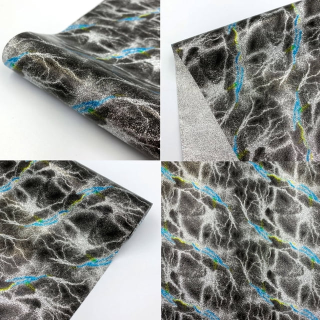 EGNMCR Glitter Powder Wave Heat Transfer Film Heat Transfer Vinyl Clothing DIY Printing the Sticker