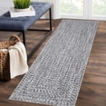thumbnail image 3 of Garvee 2'x6' Runner Rugs Kitchen Entryway Braided Print Rugs, Machine Washable Non-Slip Low Pile Indoor Rugs for Hallway, Bedroom, Living Room, Gray, 3 of 8
