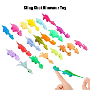10/20/30Pcs Sling Shot Dinosaur Finger Toy Sticky Turkey Dino Shooter Game Stress Relief Stretch Colorful Flying Dinosaur Toy Party Favors