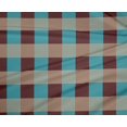 thumbnail image 4 of oneOone Polyester Lycra Teal Blue Fabric Gingham Check Sewing Craft Projects Fabric Prints By Yard 56 Inch Wide, 4 of 4