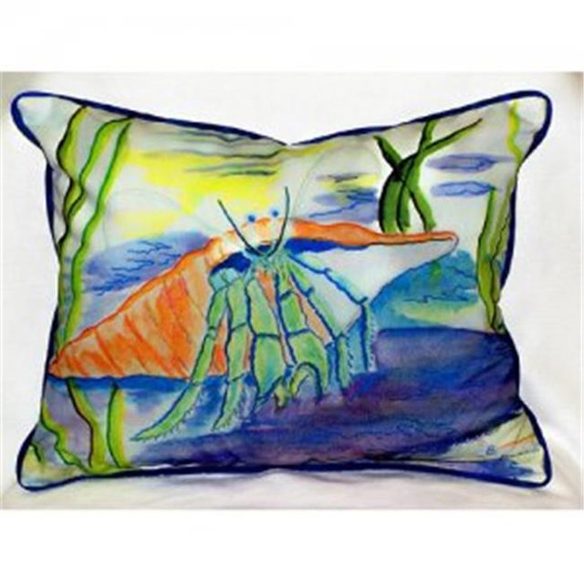 Betsy Drake HJ205 Coussin Décoratif Crabe Ermite - 16 x 20 Po.