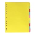 thumbnail image 1 of MIANGASTORE 12 Pcs Format A4 Coloré Séparateur d'Index à 11 Trous Catégorie Page Onglet Cartes d'Indexation, 1 of 5