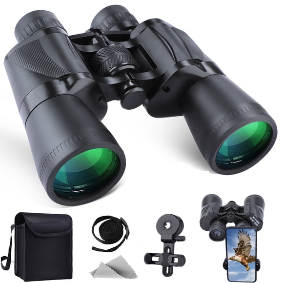 BEBANG 20X50 Binoculars for Adults, Binoculars with Low Light Vision, Powerful Binoculars for Bird Watching Hunting