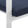 thumbnail image 3 of Modway Baxley Ensemble de 2 Fauteuils d'Extérieur en Aluminium pour Patio, Blanc et Marine, 3 of 8