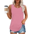 thumbnail image 2 of Besolor Womens Summer Sleeveless Shirts 2025 Casual Round Neck Tank Tops Loose Solid Color Basic Tee Plus Size, 2 of 7