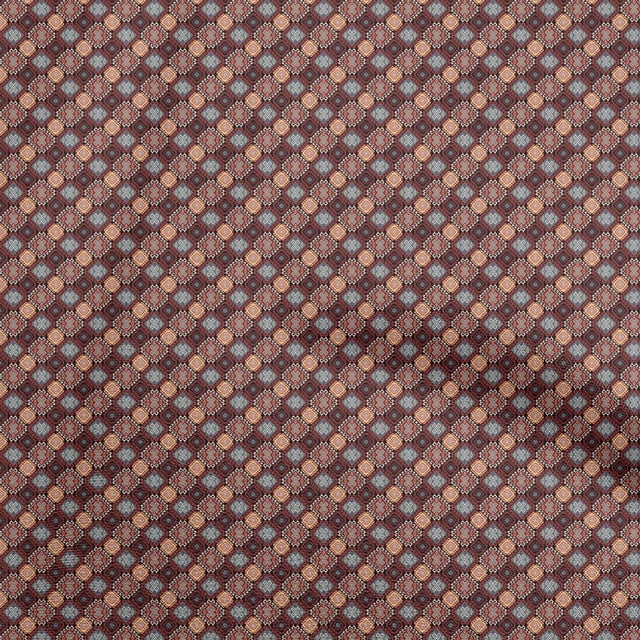 oneOone Cotton Poplin Red Fabric Asian Kilim Sewing Craft Projects Fabric Prints By Yard 56 Inch Wide