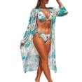 thumbnail image 1 of REDARER Ensemble Tankini Trois Pièces Élégant en Maille avec Paréo Assorti pour Femmes, 1 of 9