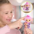 thumbnail image 2 of Fingerlings Interactive Baby Monkey with Purple Glitter, Ella, Walmart Exclusive, 2 of 4