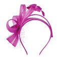 thumbnail image 1 of XASZHN Knot Headband for Commute Versatile Bridal Feather Hair Accessory with Bow Hot Pink_001 One Size, 1 of 2