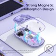 thumbnail image 4 of Graflsoa Souris Sans Fil Double Mode Transparente Violette avec Éclairage RVB, 1600 DPI Réglables, Couverture Magnétique, Charge USB‐C, Batterie 400 mAh, Connectivité 2,4G+Bluetooth 5.0, 4 of 6