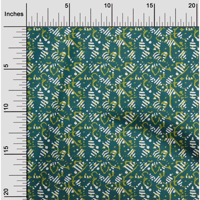 oneOone Viscose Chiffon Fabric Abstract Block Print Fabric BTY 42 Inch Wide