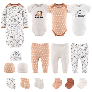 The Peanutshell Newborn Layette Gift Set for Baby Boys or Girls, Tiny Dino, 16 Essential Pieces,0-3 Months