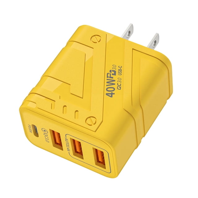 40W Power Station with 3 USB & 1 PD Ports for All Devices Compact Universal Charger