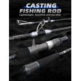 thumbnail image 2 of BLUEWING Casting Rods Fishing Rod 1 Piece Fishing Pole with SIC K-series Guides and Stainless Steel Frame for Inshore Fishing, Bottom Fishing, Jigging, Offshore Fishing, 7'0", 2 of 6