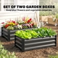 thumbnail image 4 of Outsunny Raised Garden Beds Set of 2, Galvanized Planter Box, 4 of 10