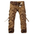 thumbnail image 1 of Cameland Men's Overalls Button Zipper Straight Leg Pants Multi-Pocket Pleated Design Overalls Casual Loose Pants, 1 of 3
