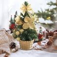 thumbnail image 4 of Pvc Christmas Tree Mini Christmas Tree Desktop Ornament PVC 20x10cm Multicolor Holiday Decoration for Home,Gold 1Pcs JASKFLY, 4 of 9